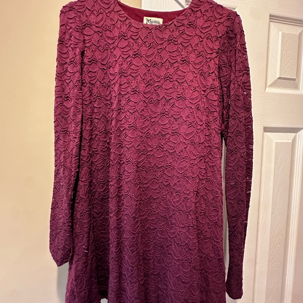 Show Me Your MuMu Purple Lace Dress